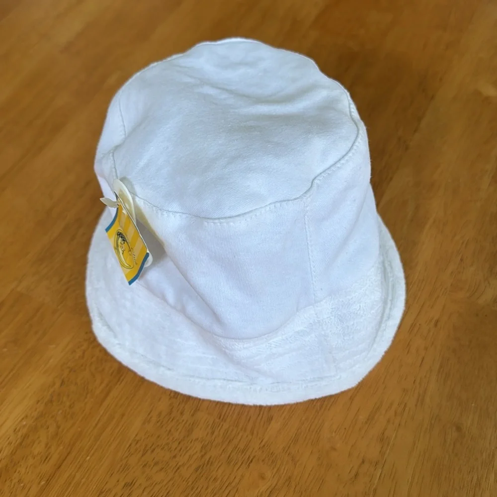 Vintage NWT White Infant Sun Hat Boy Girl Unisex Size Medium